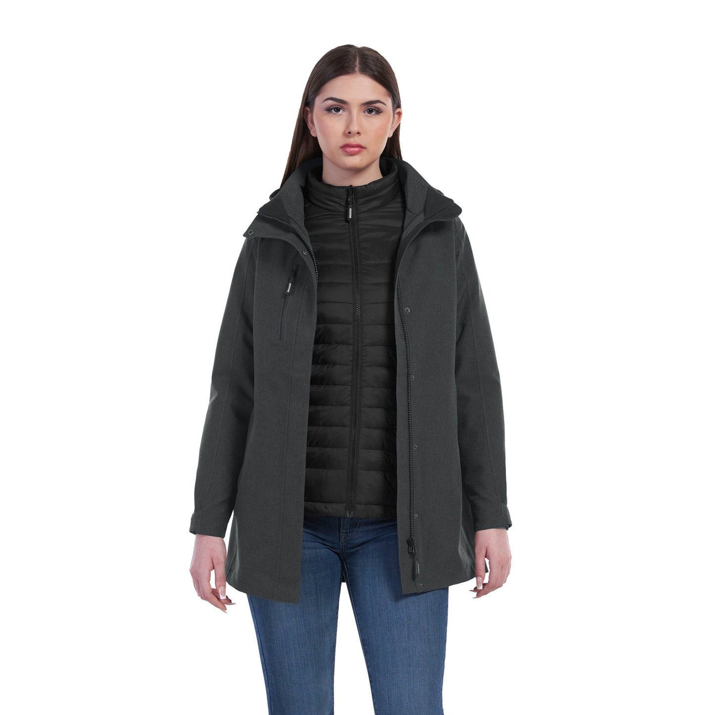 Apex Ladies 3 - in - 1 Jacket – Customizable & All - Weather Protection - 3Thirty3 Custom Printing Company