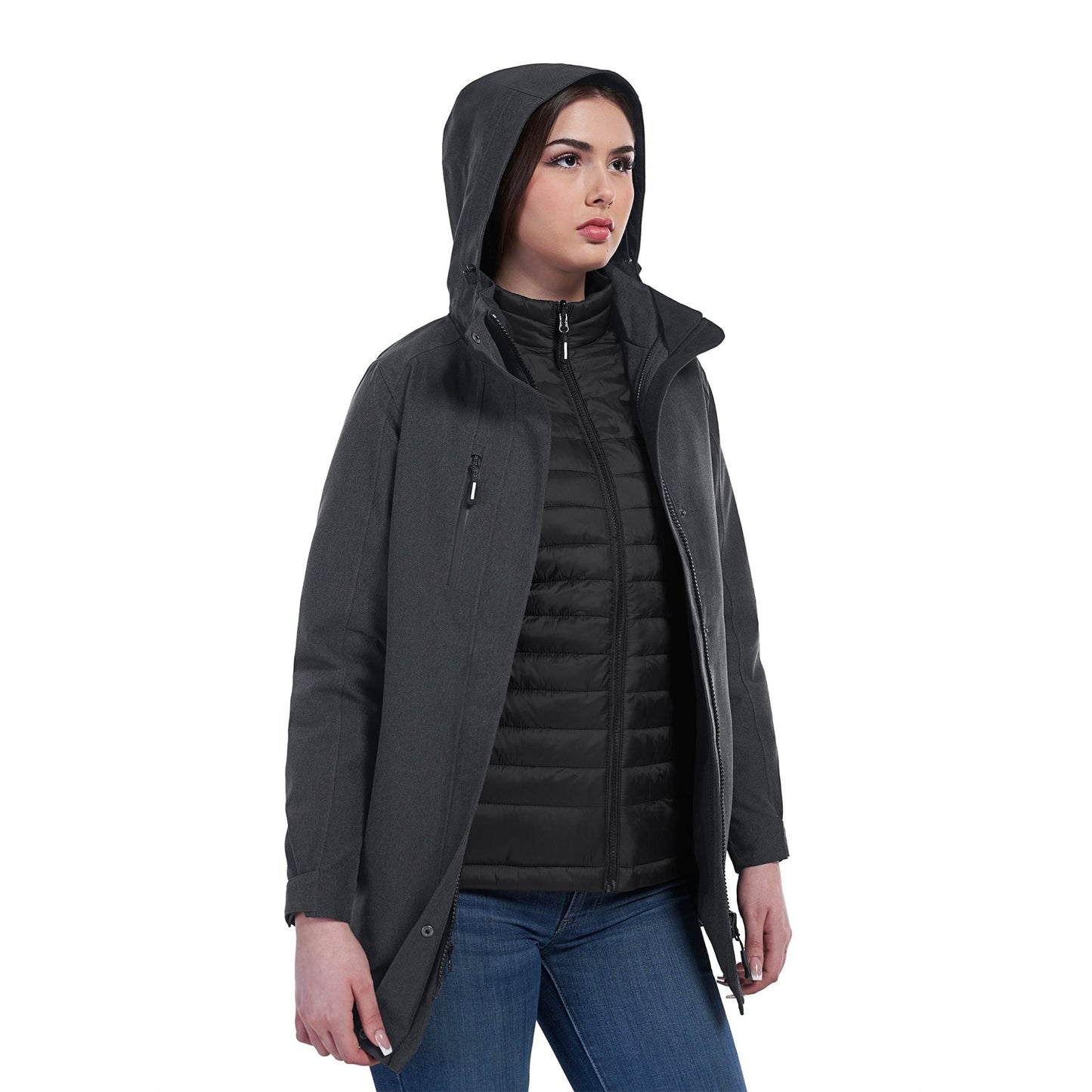 Apex Ladies 3 - in - 1 Jacket – Customizable & All - Weather Protection - 3Thirty3 Custom Printing Company
