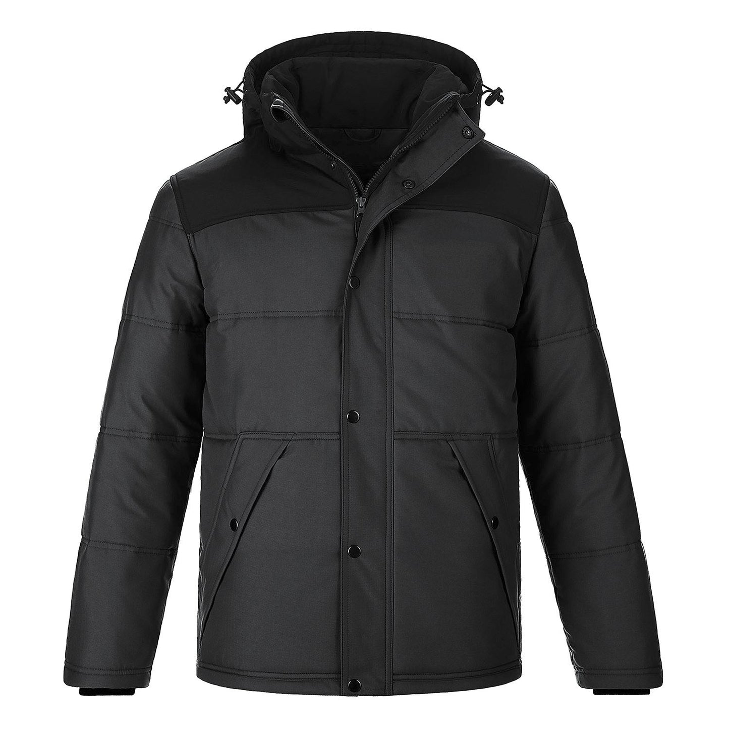 Nunavut Men's Puffy Coat w/ Detachable Hood – Customizable & Insulated Outerwear - 3Thirty3 Custom Printing Company