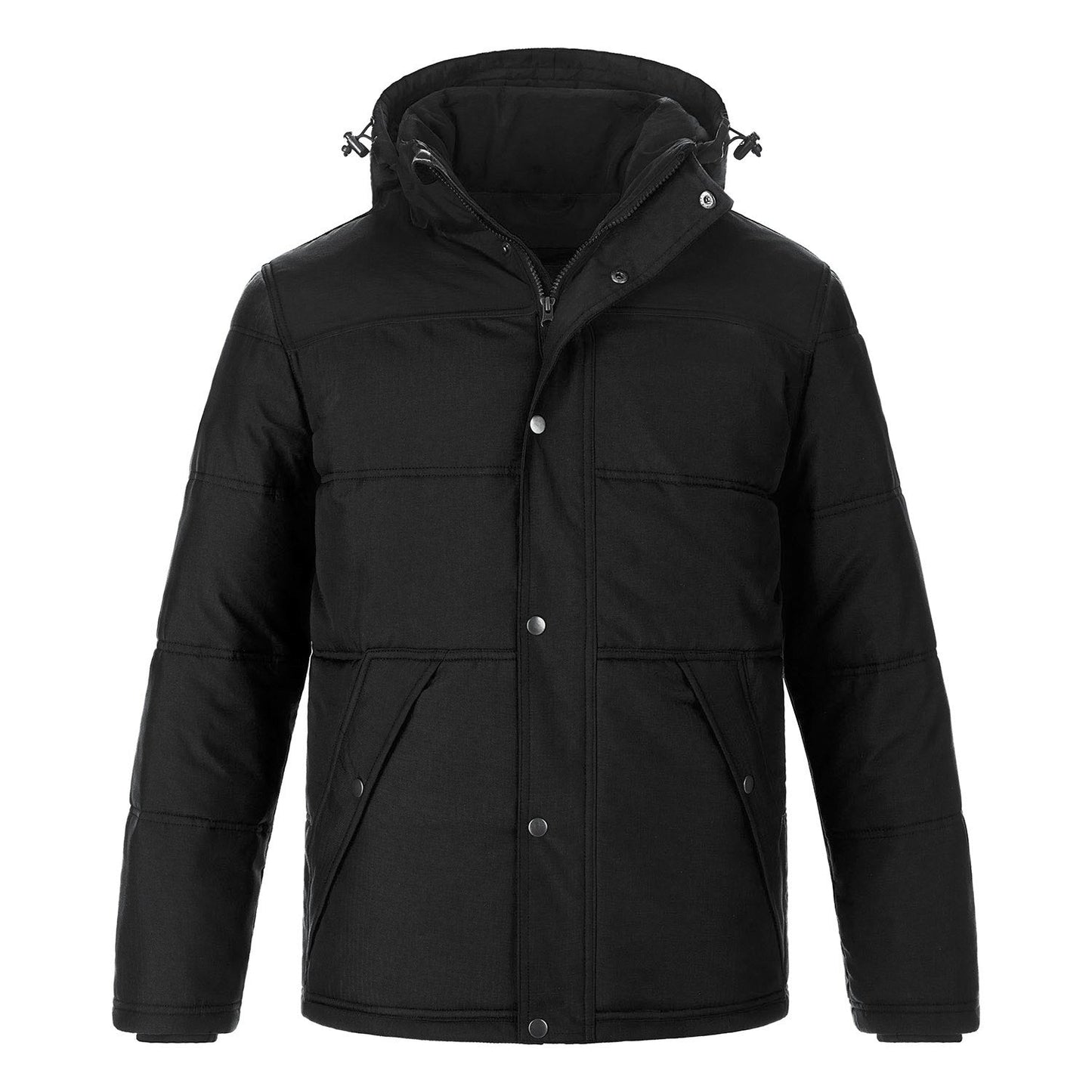 Nunavut Men's Puffy Coat w/ Detachable Hood – Customizable & Insulated Outerwear - 3Thirty3 Custom Printing Company