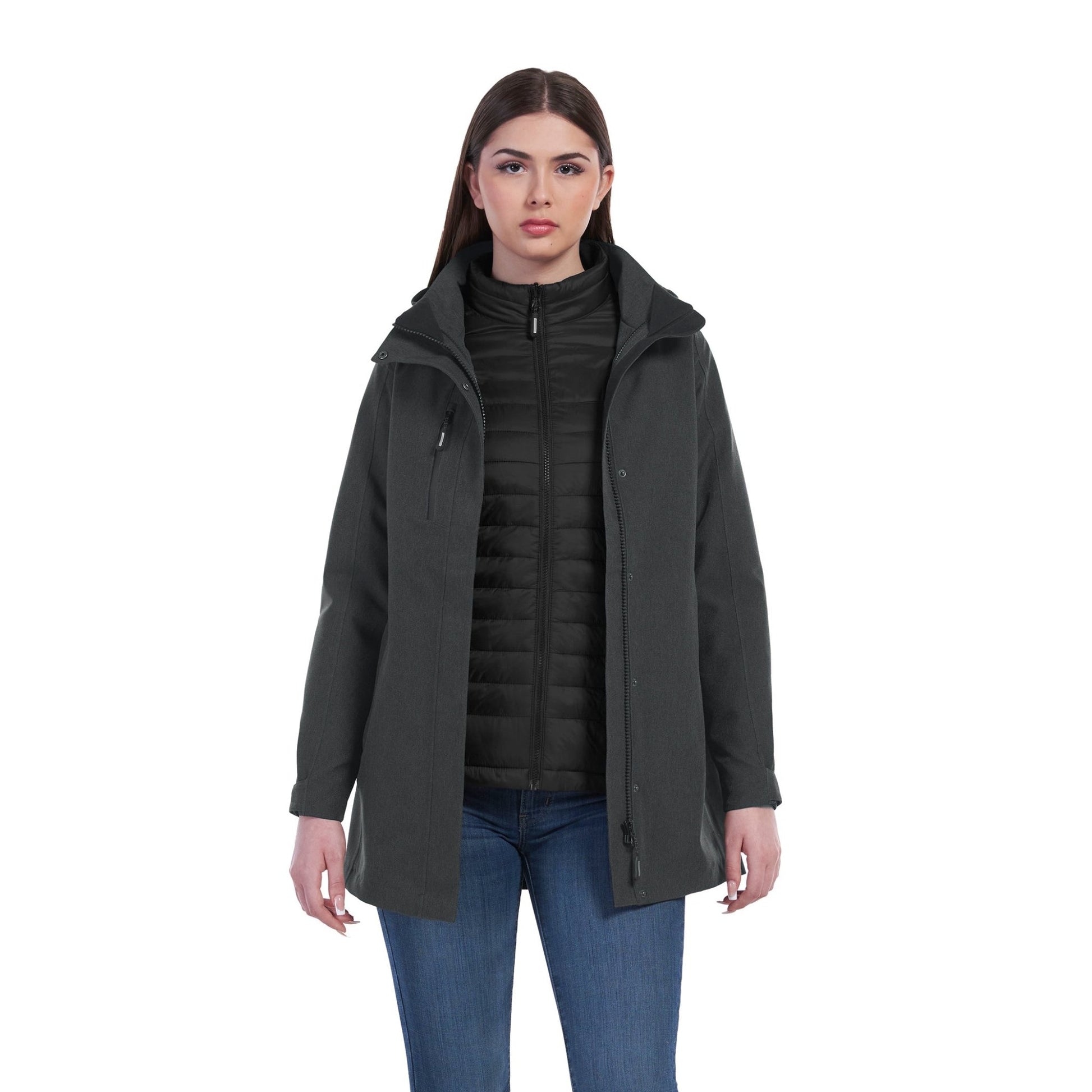 Apex Ladies 3 - in - 1 Jacket – Customizable & All - Weather Protection - 3Thirty3 Custom Printing Company