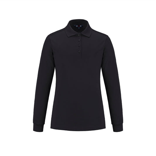 Birdie Ladies Long Sleeve Pique Mesh Polo – Customizable & Elegant - 3Thirty3 Custom Printing Company