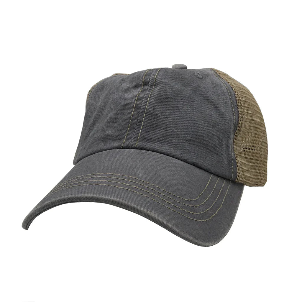 Pigment Dyed Trucker Mesh Cap – Customizable & Classic - 3Thirty3 Custom Printing Company